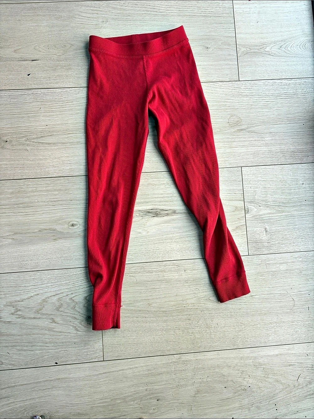 Hanna Andersson Red Ribbed Leggings Girls US 8